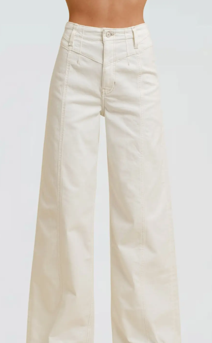 WIDE LEG DENIM PANTS