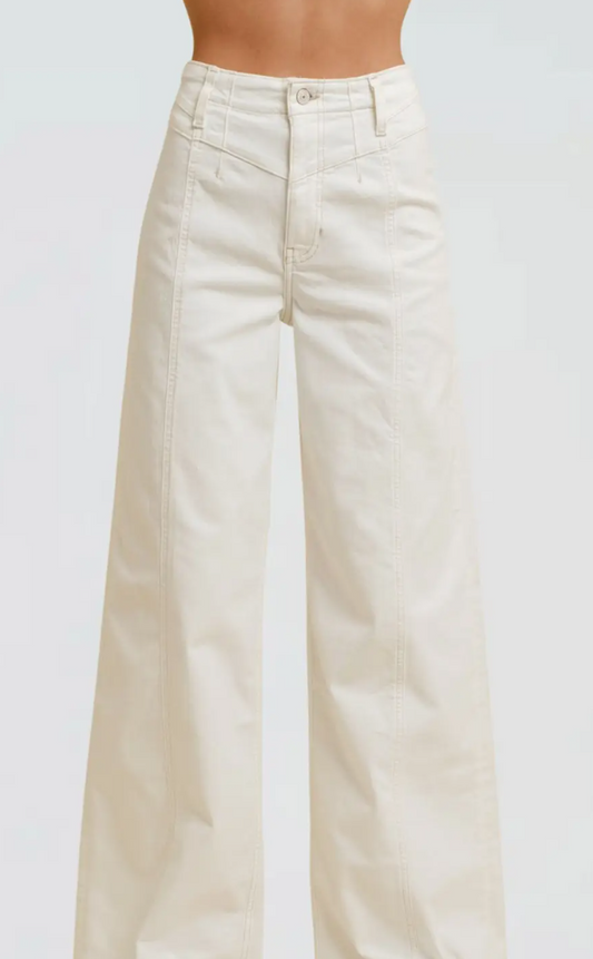 WIDE LEG DENIM PANTS