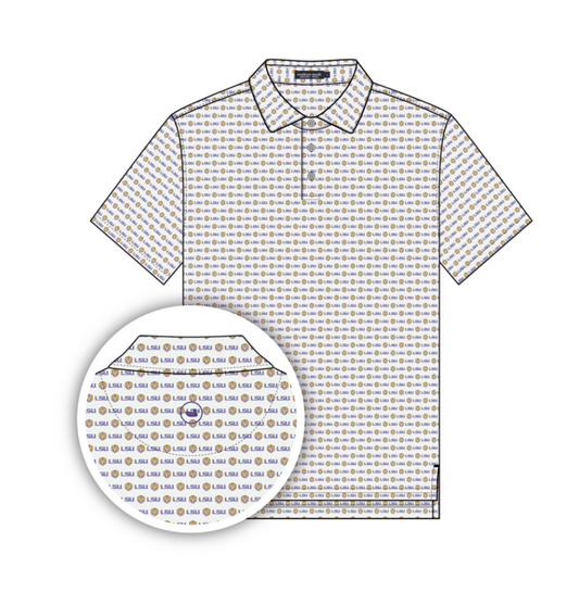 COLLEGIATE PERFORMANCE POLO-LSU
