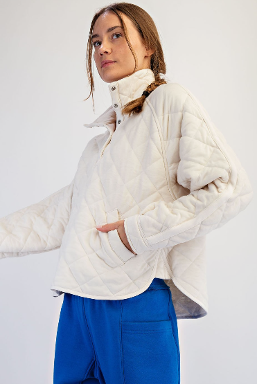 QUILTED SNAP JACKET-J3132