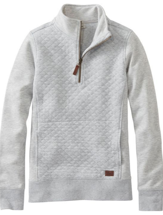 W'S QUILTED 1/4 ZIP SWEATSHIRT