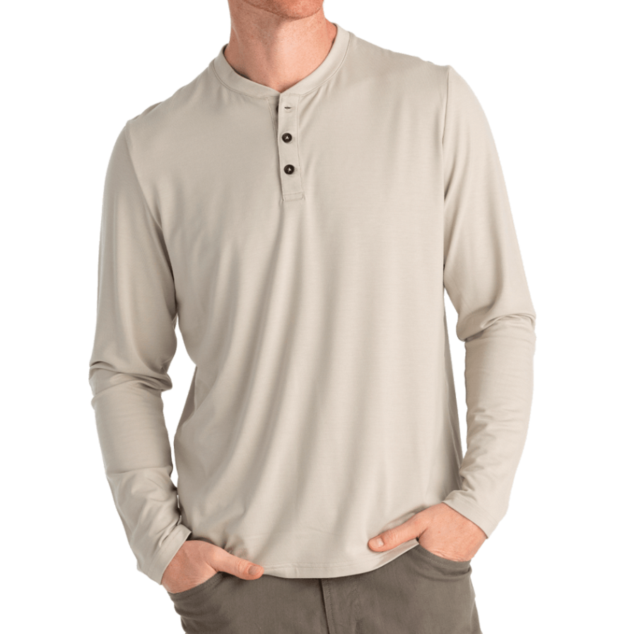 M'S BAMBOO FLEX LONG SLEEVE HENLEY