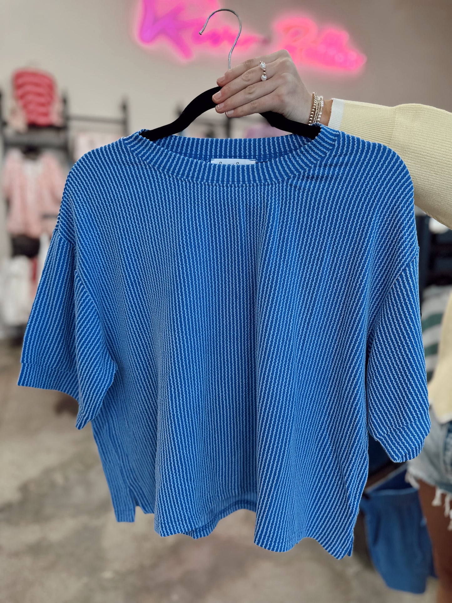 RIBBED ROUND NECK SET