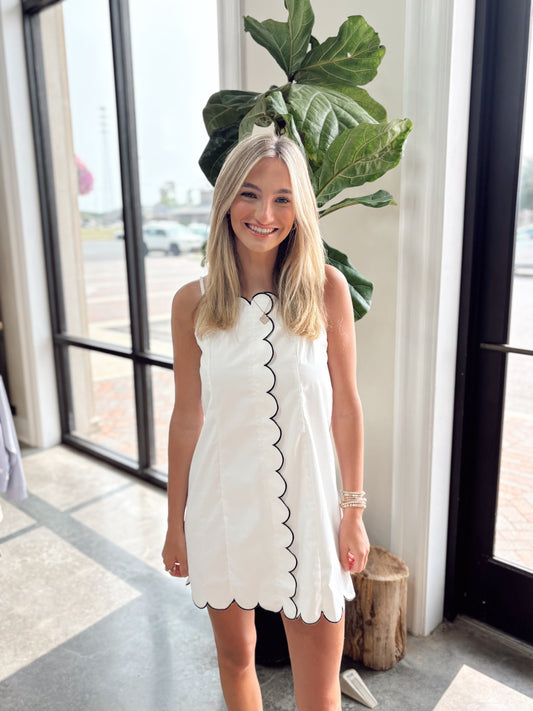 SCALLOP MINI DRESS