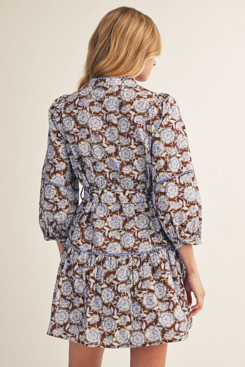 FLORAL ACCENT DRESS
