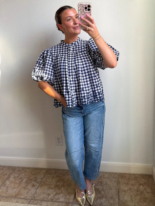 Garden Gingham Blouse 2600-943LTY