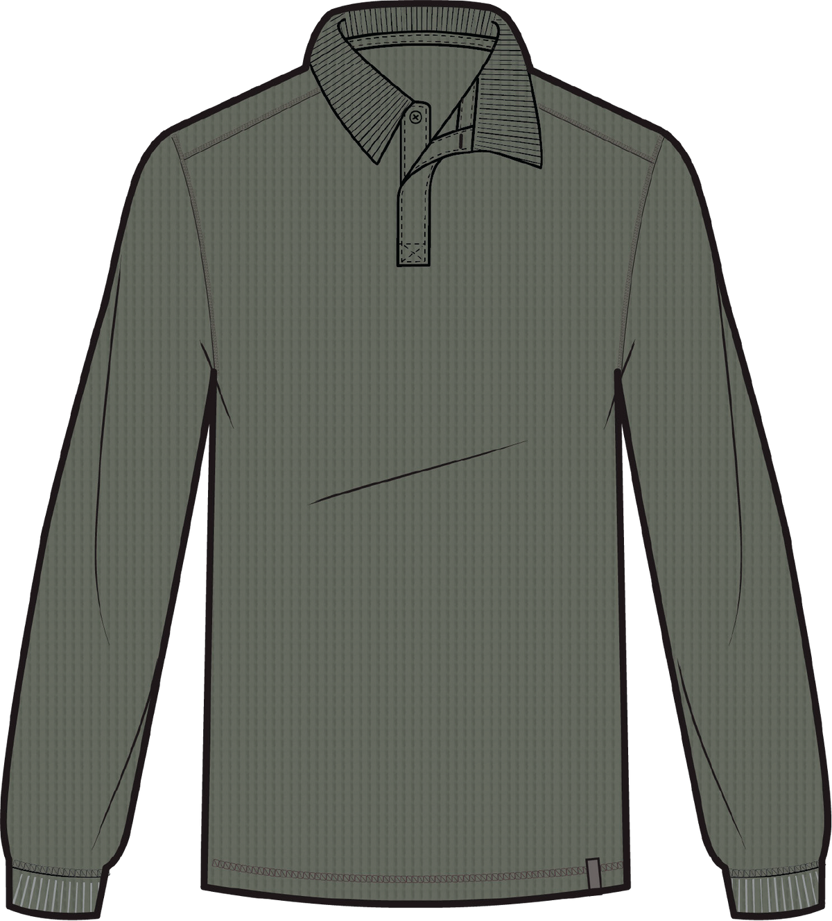 M'S MOUNTAINSIDE MICRO WAFFLE LS POLO