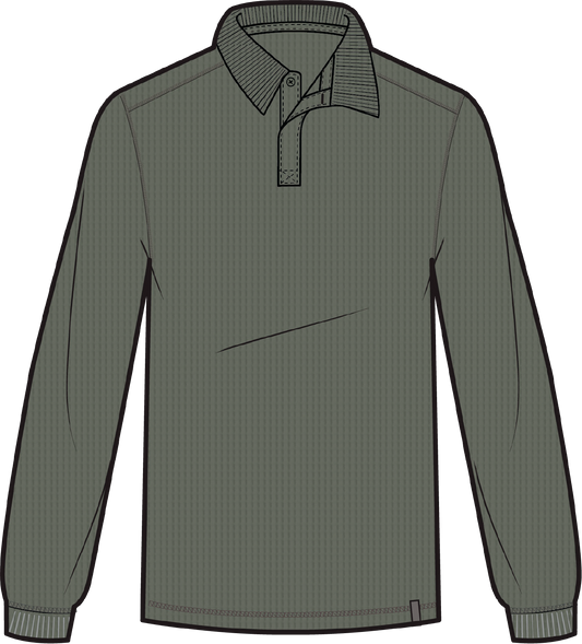 M'S MOUNTAINSIDE MICRO WAFFLE LS POLO