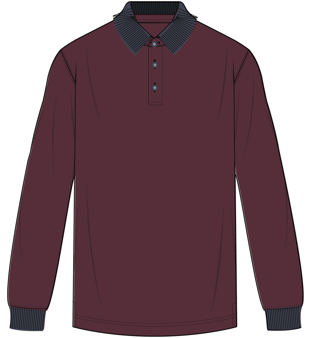 M'S CASCO BAY RUGGED LS POLO