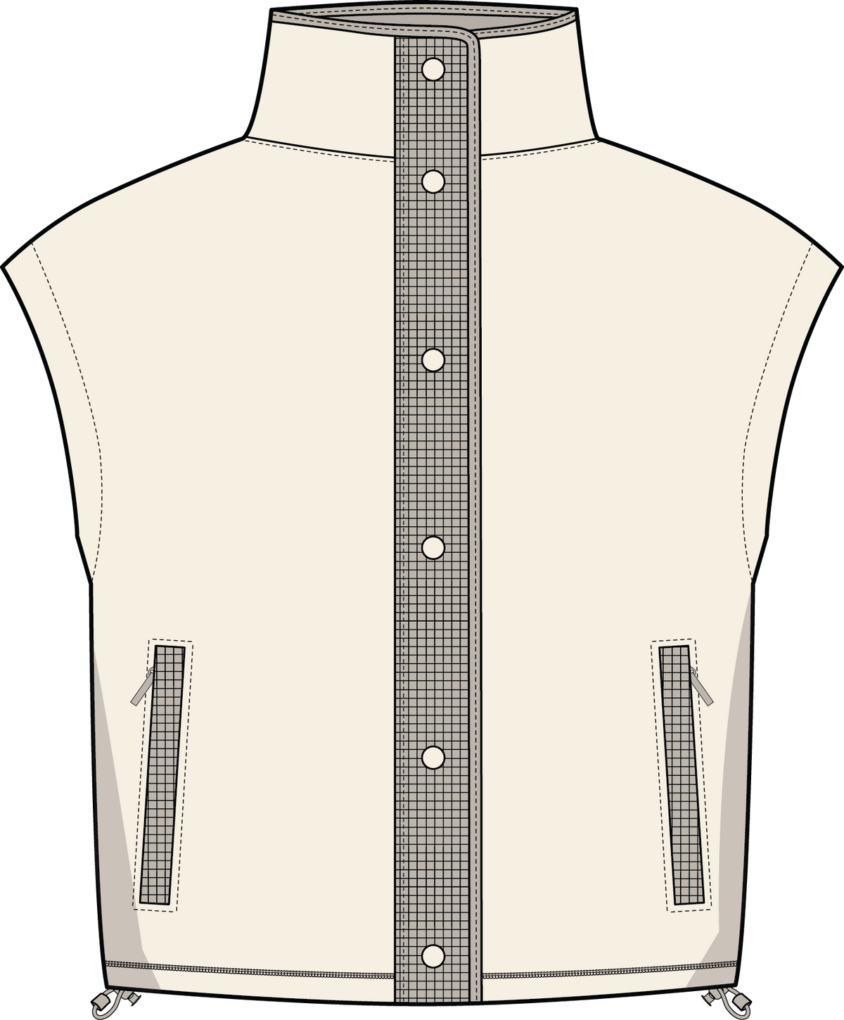 W'S MOUNTAINSIDE SLEECE SNAP VEST