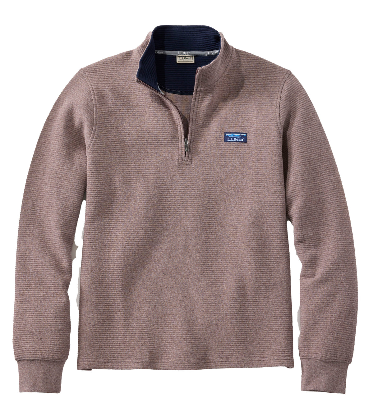 M'S LAKEWASHED DOUBLE-KNIT 1/4 ZIP LS