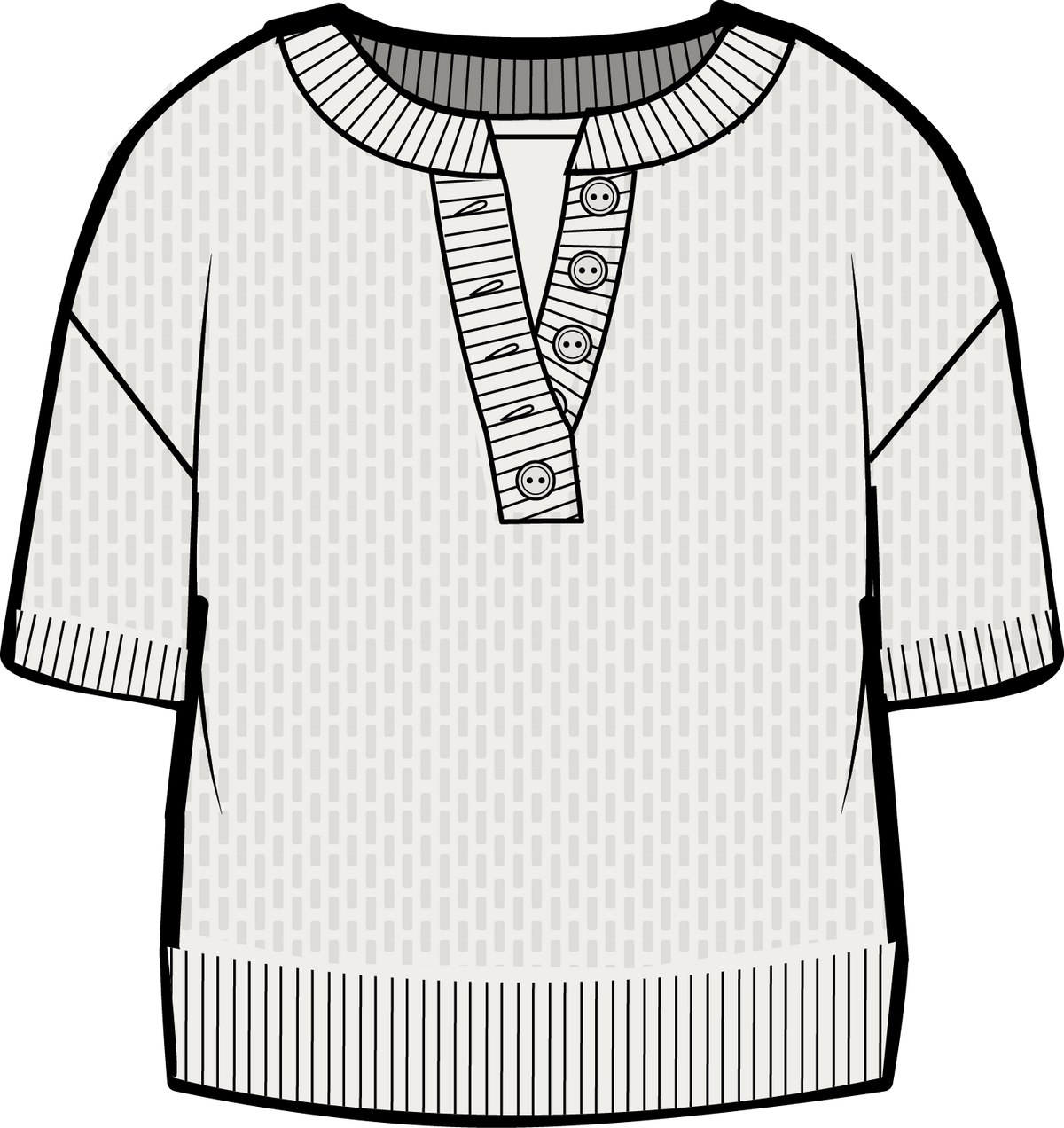 W'S SUNWASHED OPEN WORK SS HENLEY
